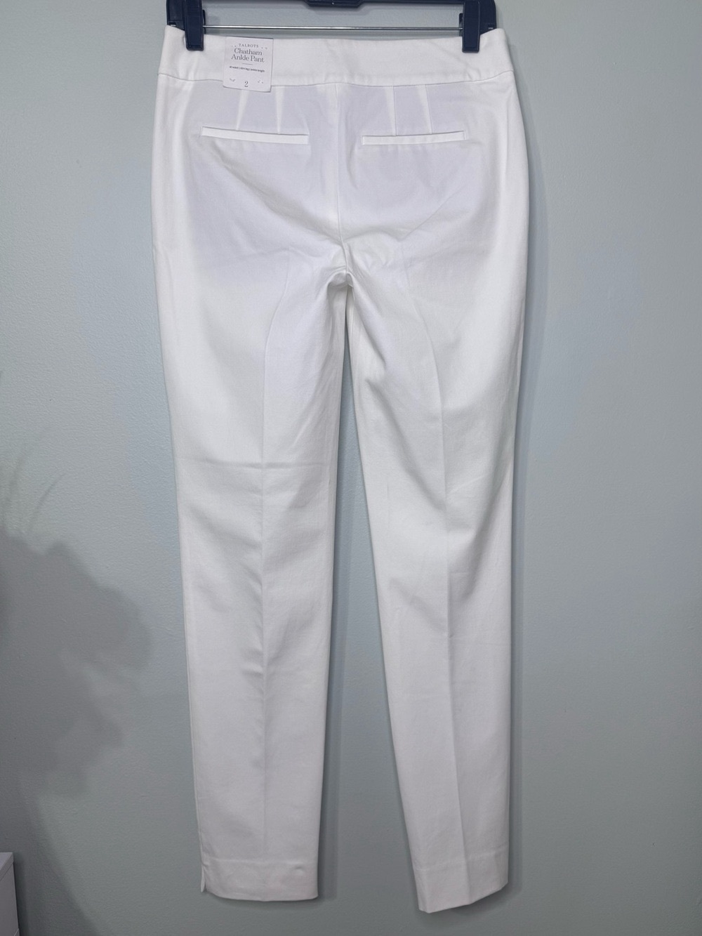 Talbots Chatham Ankle Pant White Slim Straight Leg Ankle Length Size 2 NWT - Picture 6 of 13
